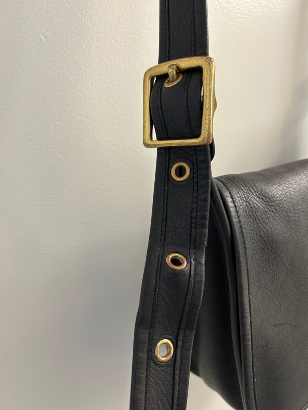 Coach Patricia’s Legacy #9951 Black Leather Crossbody Saddle Bag - Picture 5 of 10